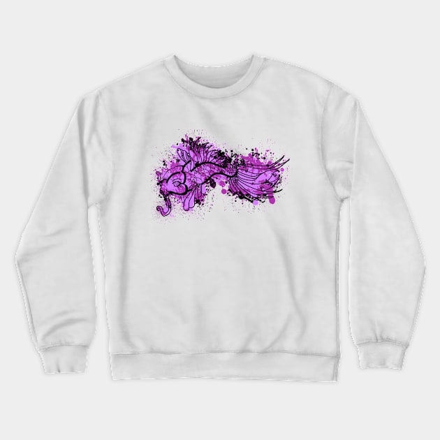 Purple Koi Splash Crewneck Sweatshirt by Not Meow Designs 